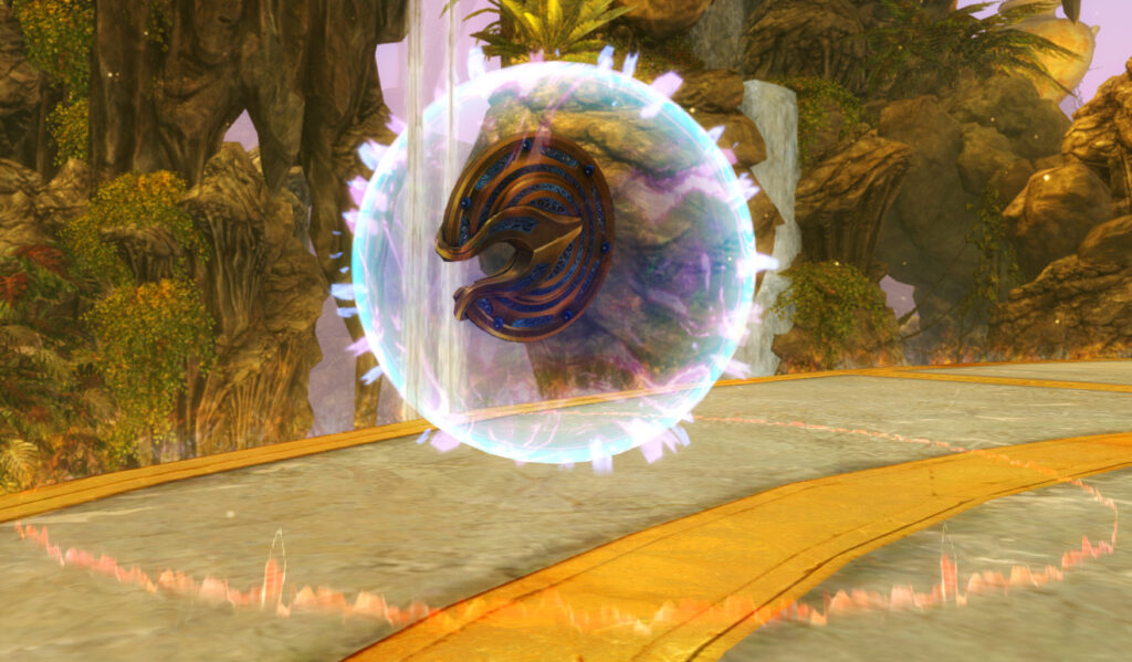 A Conjured Shield with Frigid Aura