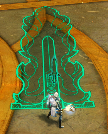 The green Conjured Slash reticle