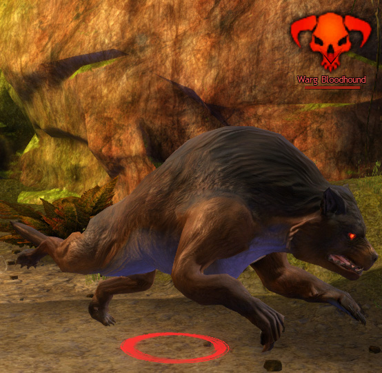 A warg bloodhound running