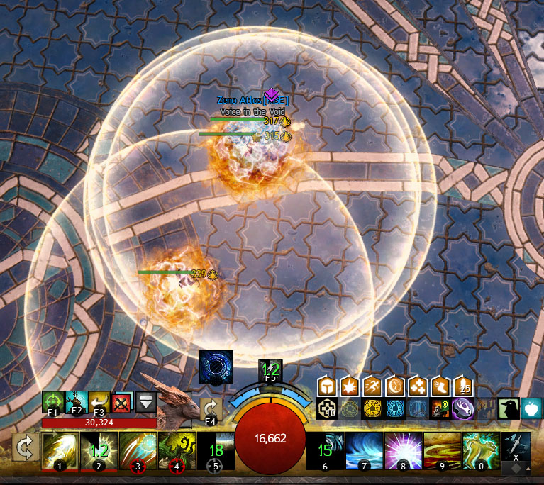 Players with Residual Impact AoE indicators about to drop