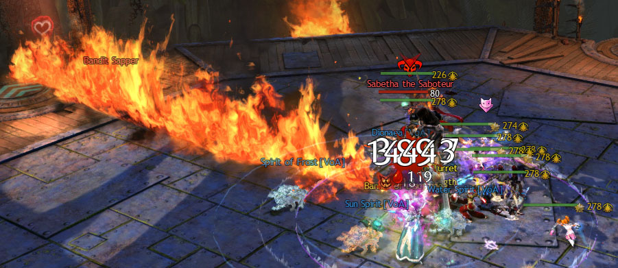 Sabetha's Firestorm flame wall