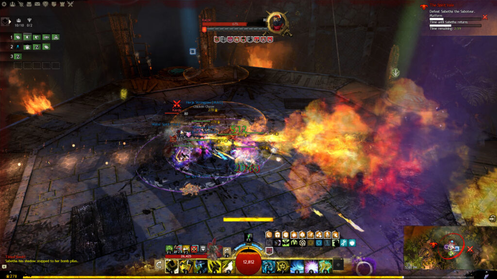 Karde using Flame Blast