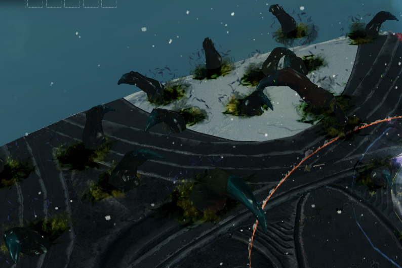 Fingers of the Dead popping up from the platform